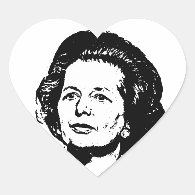 Adesivo Coração Memórias de Margaret Thatcher (Frente)