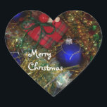Adesivo Coração Merry Christmas Sticker<br><div class="desc">Merry Christmas Sticker</div>
