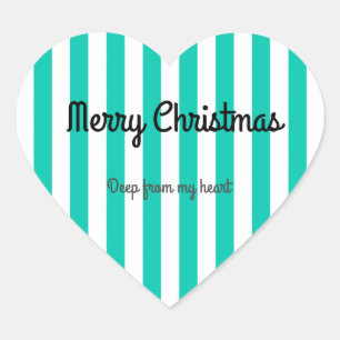Adesivo Coração Merry Christmas Sticker