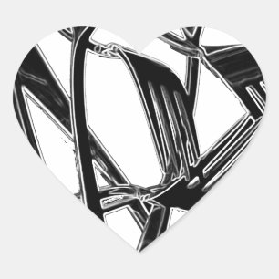 Adesivo Coração Metálico