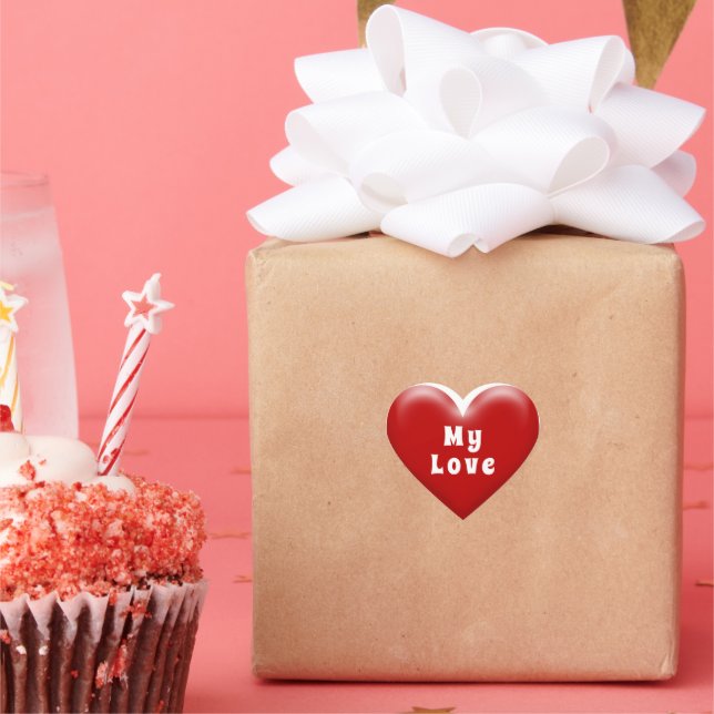 Adesivo Coração Meu Amor Coração Vermelho (Festa)