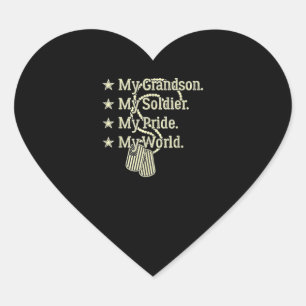 Adesivo Coração Meu neto Meu Soldado Herói Orgulhoso Avô Militar