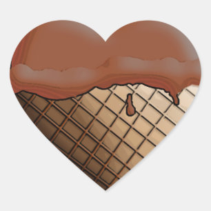 Adesivo Coração Mim sorvete (do coração)! Chocolate