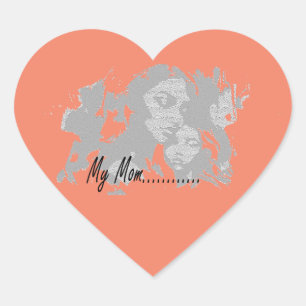 Adesivo Coração Minha mãe