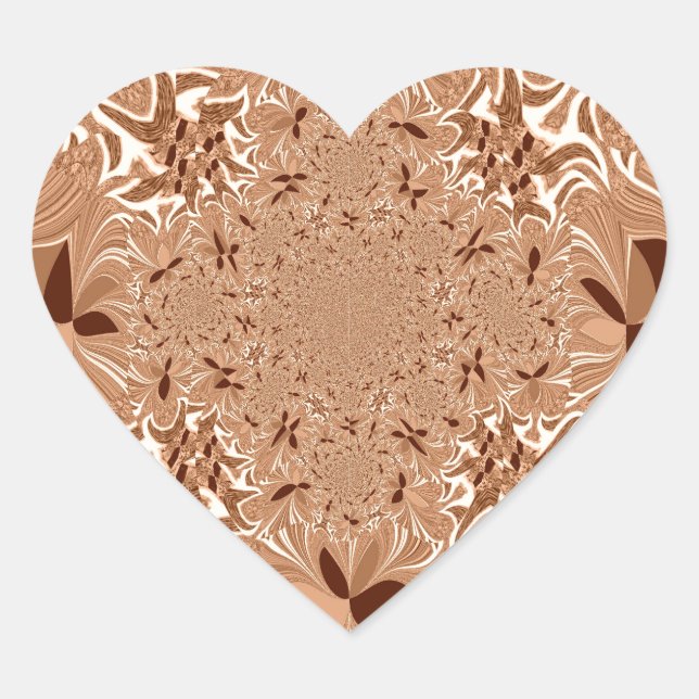 Adesivo Coração Minhas Cores de Café da Manhã (Frente)