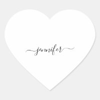 Minimalismo do coração branco Nome Bridal Small Bu
