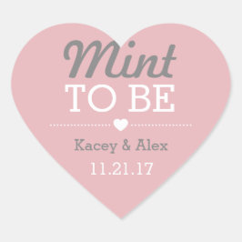 Adesivo Coração Mint To Be Heart Stickers Wedding Favor
