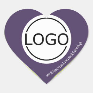 Adesivo Coração Modelo de logotipo Encapsulamento personalizado co