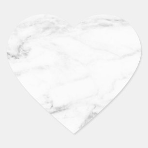 Adesivo Coração Modelo personalizado em mármore branco elegante