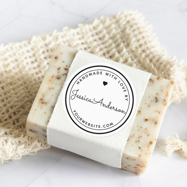 Adesivo Coração Moderno Fabricado à Mão com Artesanato de  (Criador carregado)