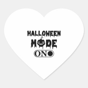 Adesivo Coração Modo Halloween Ativado - Pumpkin do Dia das Bruxas