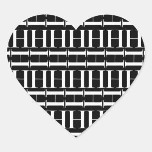 Adesivo Coração Monograma - Letra Inicial H