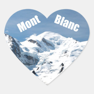 Adesivo Coração Montanha do Monte Branco - Magnífico!