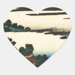 Adesivo Coração Monte Fuji Japão Sunset