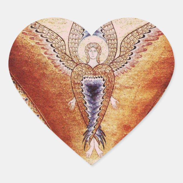 Adesivo Coração MOSAIC ANGEL Monograma (Frente)