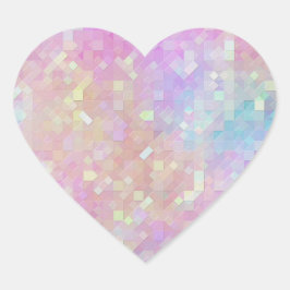 Adesivo Coração mosaico holo sparkle: