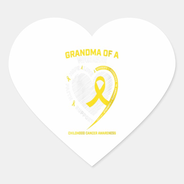 Adesivo Coração Mulheres Vovó Vovô Vovô Garota Doninha na Infância (Frente)