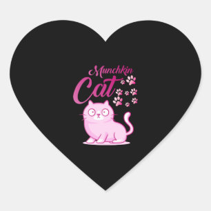 Adesivo Coração Munchkin Cat