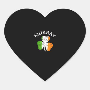 Adesivo Coração Murray Irish Family Name T-Shirt