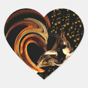 Adesivo Coração Música Para Minha Alma_