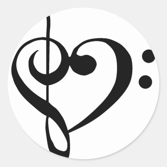 Adesivo Coração Musical (Frente)