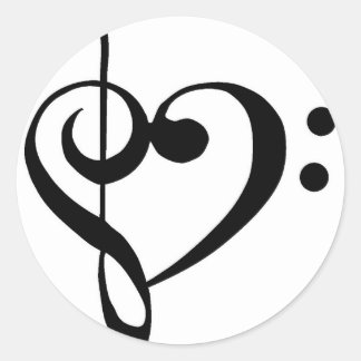 Adesivo Coração Musical