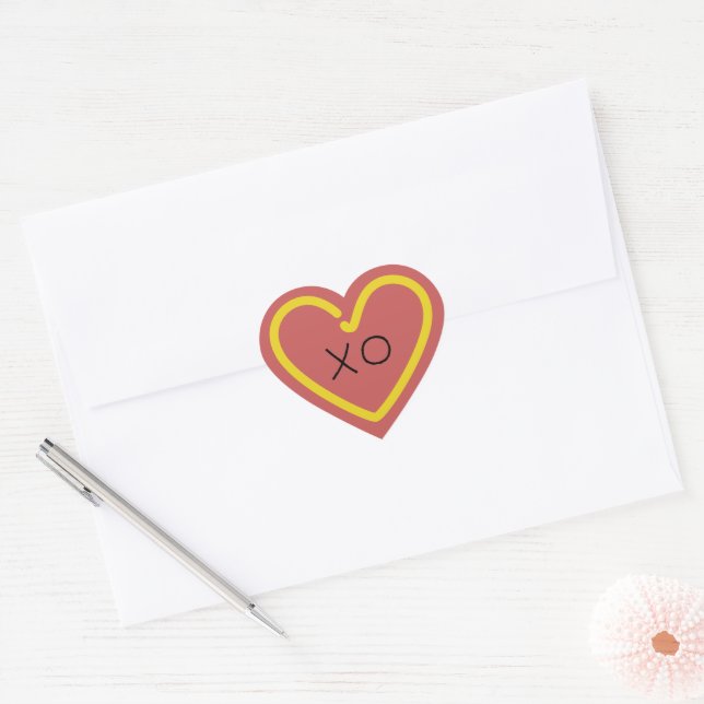 Adesivo Coração Mustard Heart envelope seal (Envelope)