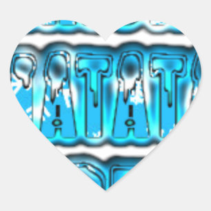 Adesivo Coração Na moda azul vintage Zombi Design Hakuna Matata K