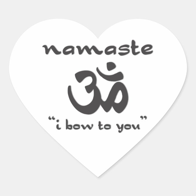 Adesivo Coração Namaste - Eu Arco Para Você (Frente)