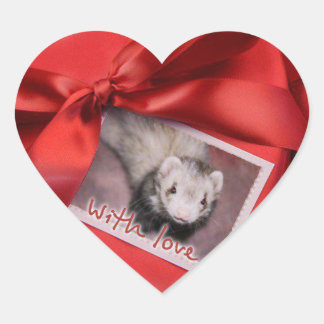 Adesivo Coração Namorados Ferret Heart Stickers