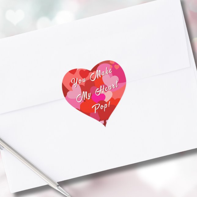 Adesivo Coração Namorados Que Você Faz Meu Coração Pop (Criador carregado)