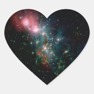 Adesivo Coração Nascimento caótico de NGC 1333 das estrelas