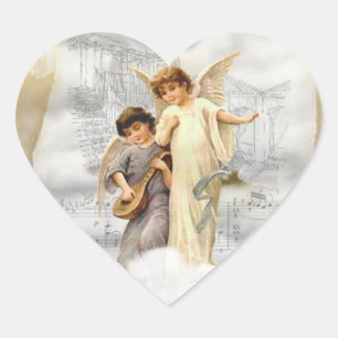 Adesivo Coração Natais vintages Ângulos