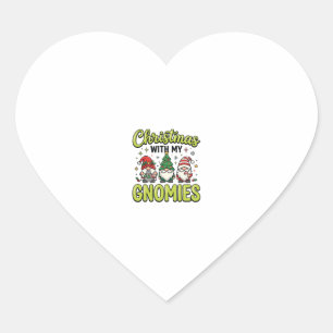 Adesivo Coração Natal Com Meu Design de Gnome Gnomies