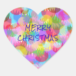 ADESIVO CORAÇÃO NATAL DE MERCADORIAS PERSONALIZADO E COM COR ESPAR