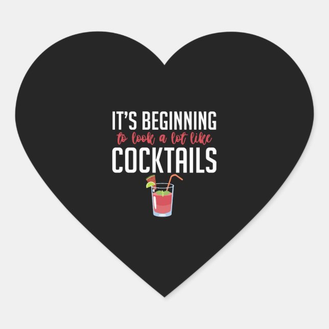 Adesivo Coração Natal do garçom (Frente)