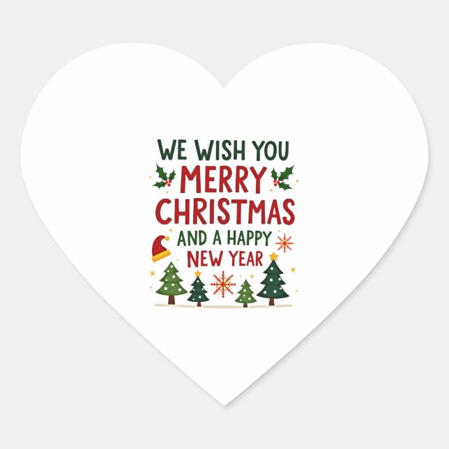 Adesivo Coração Natal Natal Natal Natal Natal Natal (Frente)