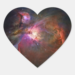 Adesivo Coração Nebulosa de Orion (telescópio de Hubble)