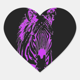 Adesivo Coração Neon Pink Zebra