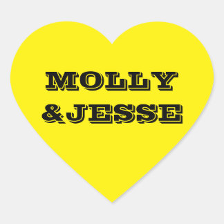 Adesivo Coração Neon Yellow Heart Seal