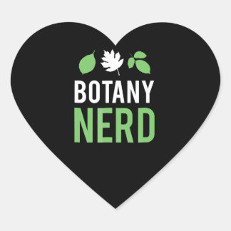 Adesivo Coração nerd de botânica - botânicos da ciência engraçados
