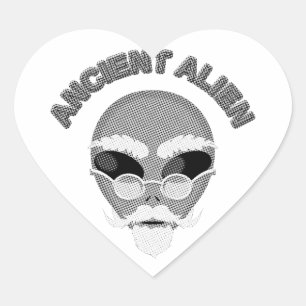 Adesivo Coração Newsprint de Alienígena Antiga
