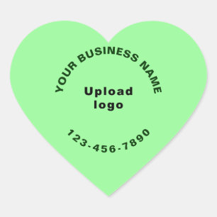 Adesivo Coração Nome comercial, logotipo e número de telefone, ver