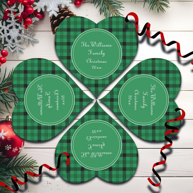 Adesivo Coração Nome da Xadrez Verde e Negro (Criador carregado)