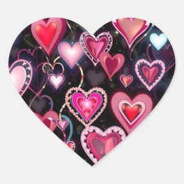 Adesivo Coração Nota de Amor