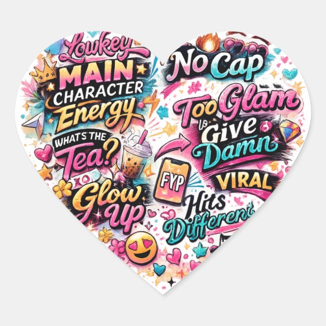 Adesivo Coração Nova geração de adesivos. (Frente)