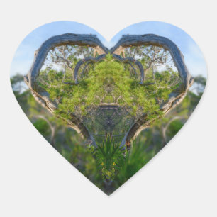 Adesivo Coração O Amor Da Natureza