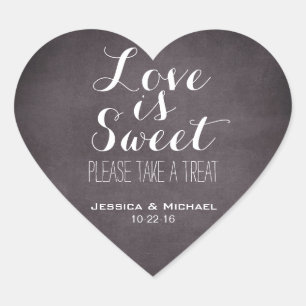 Adesivo Coração O amor é favor feito sob encomenda doce do