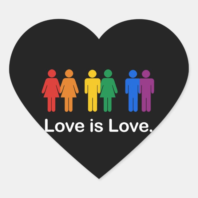 ADESIVO CORAÇÃO O AMOR É PRETO (Frente)