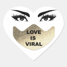 Adesivo Coração O Amor É Uma Garota Viral Coronavírus Coração Dour